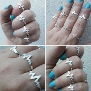 Heartbeat Ring Sterling Silver Pulse Rings